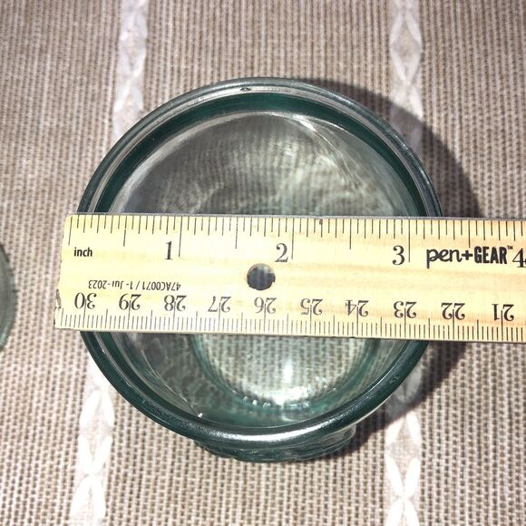 Authentic 100% Recycled 4" Glass Tumblers Drinking Glasses Set of 2 - Picture 9 of 9